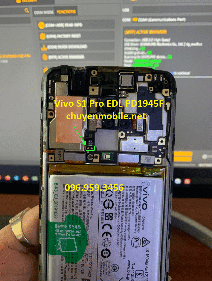 Vivo S1 Pro Test Point / EDL Point
